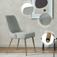 thumbnail image 5 of Kithkasa Upholstered Fabric Dining Chairs for Dining Room, Wood Legged, Set of 2, Light Gray, 5 of 7