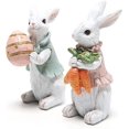 thumbnail image 2 of Easter Bunny Decorations Spring Home Decor Bunny Figurines(Easter White Rabbit 2pcs), 2 of 5