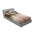 thumbnail image 2 of Ambesonne Christmas Fitted Sheet & Pillow Sham Set, Wooden Rustic Xmas, Twin, Brown Green Red, 2 of 2