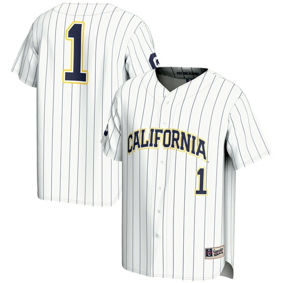 Men's GameDay Greats #1 White Cal Bears Lightweight Baseball Fashion Jersey
