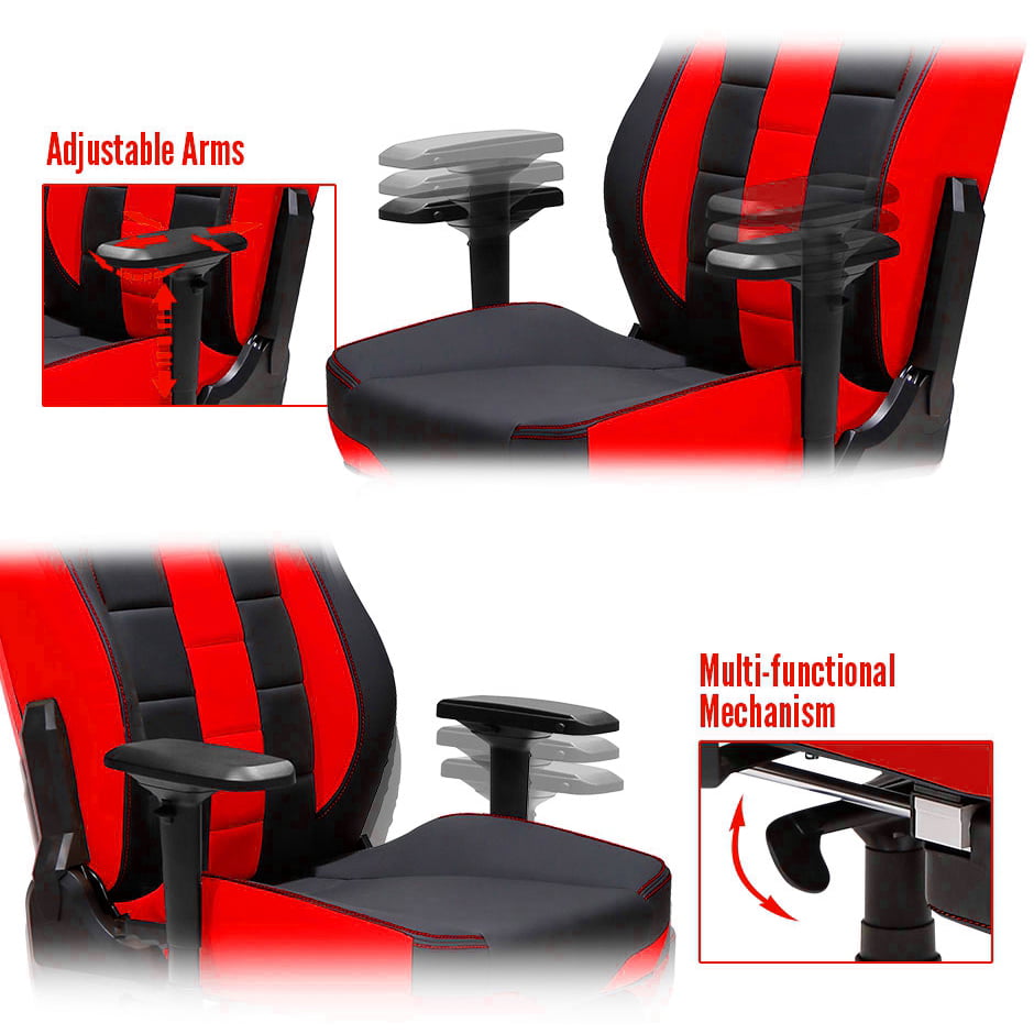 Letton Gaming Chair Racing Game Style Chair with High Back PU Leather with Headrest and Lumbar Support Executive Office Chair and PC Computer Swivel Chair