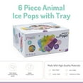 thumbnail image 4 of Melii Animal Ice Pops with Tray – Reusable Silicone Molds, 4 of 6