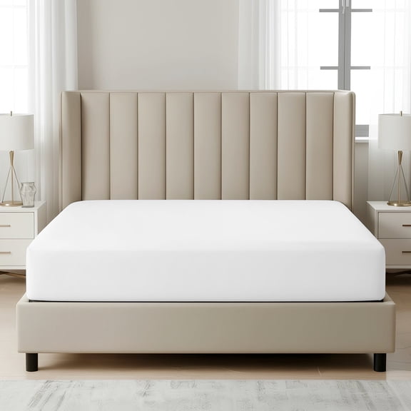 Máulli Collection Fitted Sheet Queen – 1 Pc, White, 1800 Series Premium Brushed Microfiber, Ultra-Soft Hotel Luxury, Deep Pocket, Durable & Long Lasting, Wrinkle & Fade Resistant