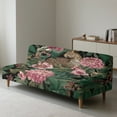 thumbnail image 6 of SCRAWLGOD Leopard Floral Leaf Print Non Slip Futon Cover, Armless Washable Couch Cover for Futon, Stretchy Sofa Cover, Scratch Resistant Furniture Protector for Pets, Dog and Cat, 6 of 7