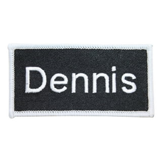  Name Patch Uniform Work Shirt Personalized Embroidered Drk  Brown Border and Rice. Iron on.
