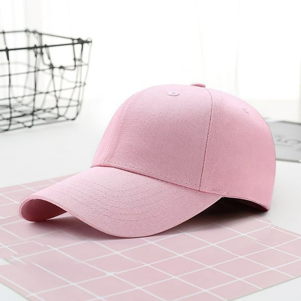 Solid Running Caps Pink Baseball Sports Cap Men And Women Unisex Candy Color Baseball Cap, Solid Color Breathable Mesh  main image 3