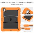 thumbnail image 7 of FJLBDE Case for iPad Pro 13 Inch (M4 2024/M5 2025), Rugged Shockproof Tablet Cases Cover with Kickstand Shoulder Strap, Orange, 7 of 7