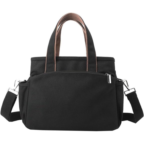 Zhengup Large Canvas Tote Bag for Women Multi Pocket Messenger Shoulder Crossbody Handbag Bag with Zipper Work Shopping