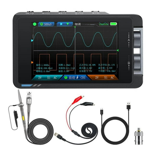 Osciloscopio digital portátil multímetro de 50 MHz V, ideal para investigación científica y reparación electrónica. Estándar