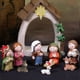 thumbnail image 2 of Matsuzay Belén Decoraciones navideñas Resina premium para regalo con luz LED Ocasiones de múltiple Decoración del hogar Blanco, 2 of 6
