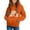 Orange, variant on Spazoro Girls Hooded Sweatshirts, Cute Print Fashion Long Sleeve Soft & Comfy Fall Winter Tops for Girls Orange Size 5 T
