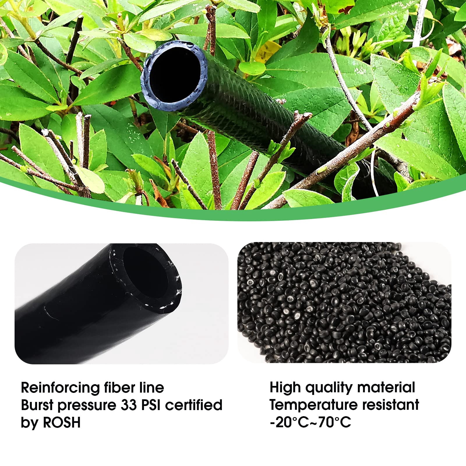 240FT Drip Irrigation System Kit, Automatic Garden Watering Misting System for Greenhouse, Yard, Lawn, Plant with 1/2 inch Hose 1/4 inch Distribution Tubing and Accessories