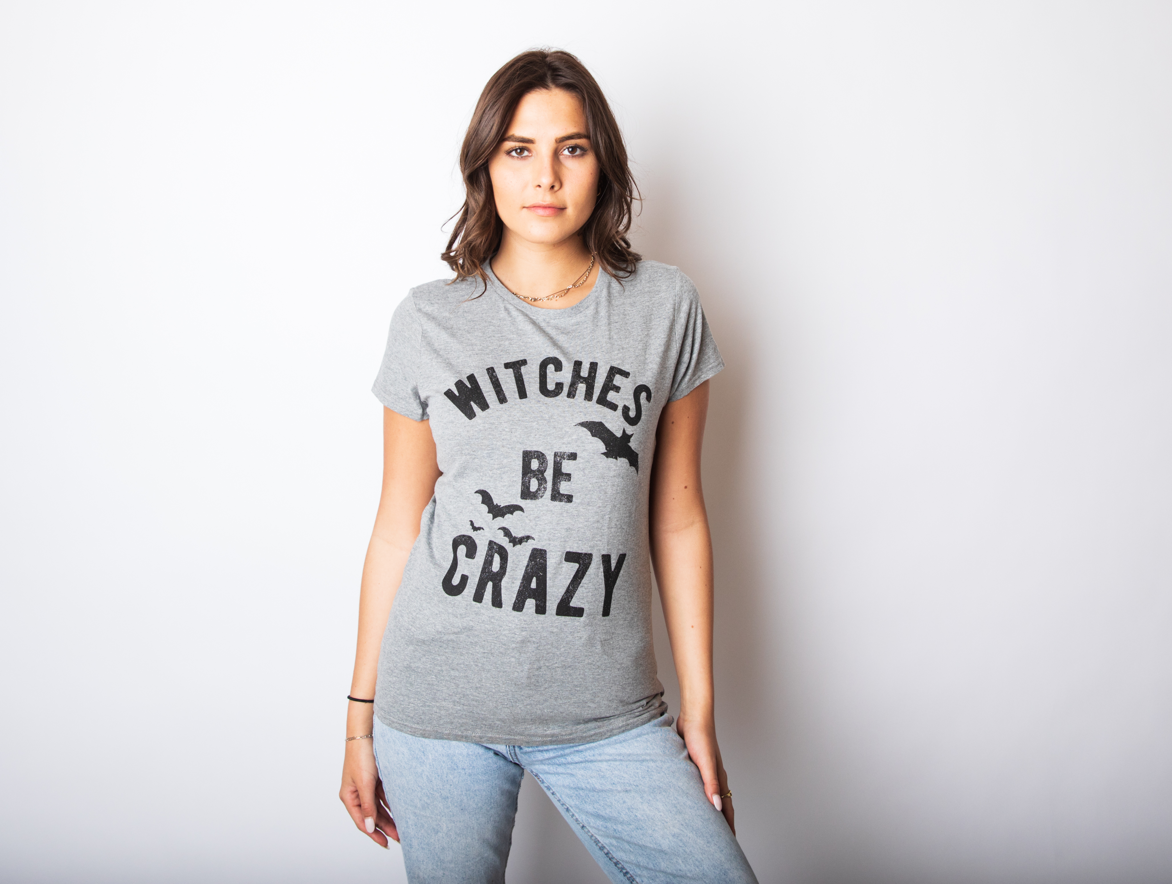 Womens Witches Be Crazy Tshirt Funny Party Tee For Ladies Womens Graphic Tees - image 2 of 9