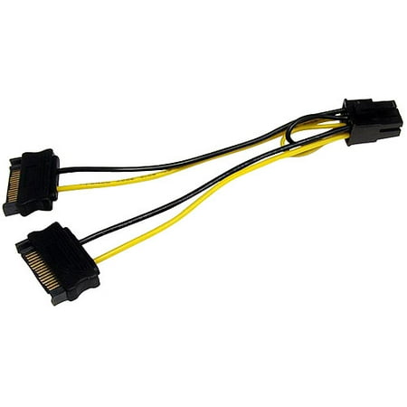 Startech SATA Power to 6-Pin PCI Express Video Card Power Cable Adapter, 6"