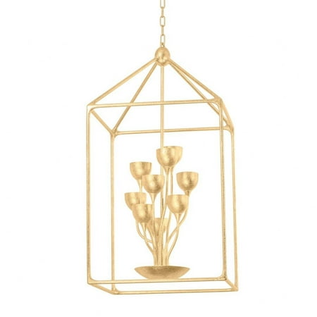 

12 Light Pendant-38.5 inches Tall and 20.25 inches Wide-Vintage Gold Leaf Finish Bailey Street Home 154-Bel-4955854