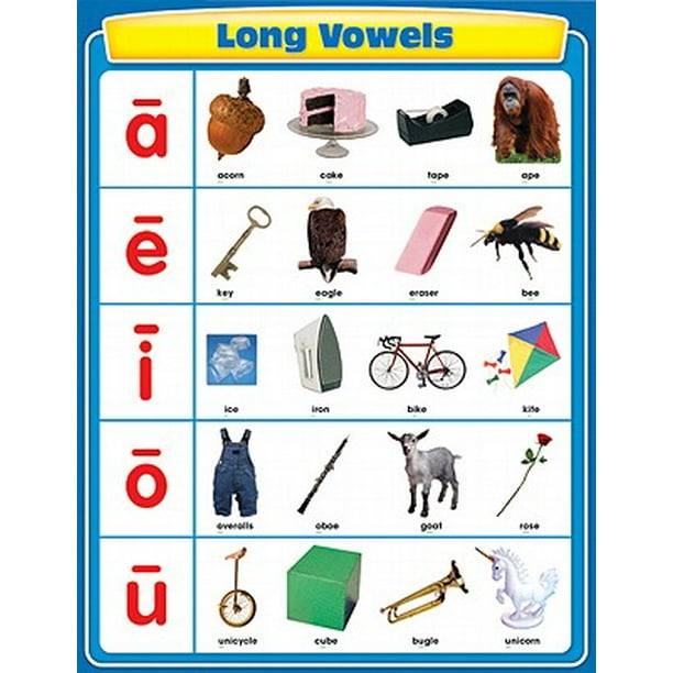Long Vowels Chart - Walmart.com - Walmart.com