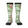 thumbnail image 2 of Lsque Tropical Flamingo Printed Crew Socks Men's Women's LightWeight Thin Casual Calf Socks ,Knee High Socks,Cotton Socks, 2 of 9