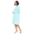 thumbnail image 2 of Casual Nights Women's Printed Long Sleeve Nightgown - Aqua, 2 of 3
