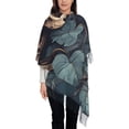 thumbnail image 3 of Sikiie Vintage Leaf Flower Skull Shawl Wraps Big Scarf Tassel Fall Winter Thick Scarf Warm Shawl Women Fall Gifts, 3 of 8