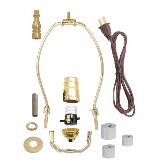 B&P Lamp® Adapter Kit w/9" harp & White Cord