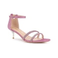 thumbnail image 1 of BLISSFUL STEP Sandales à Talons Aiguilles Pailletées pour Femmes à Petit Talon Rose (Taille 6), 1 of 6