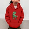 thumbnail image 2 of Byoo Little Boys Dinosaur Hoodie Casual Sports Hooded Sweatshirt Long Sleeve Pullover Top, 2 of 5