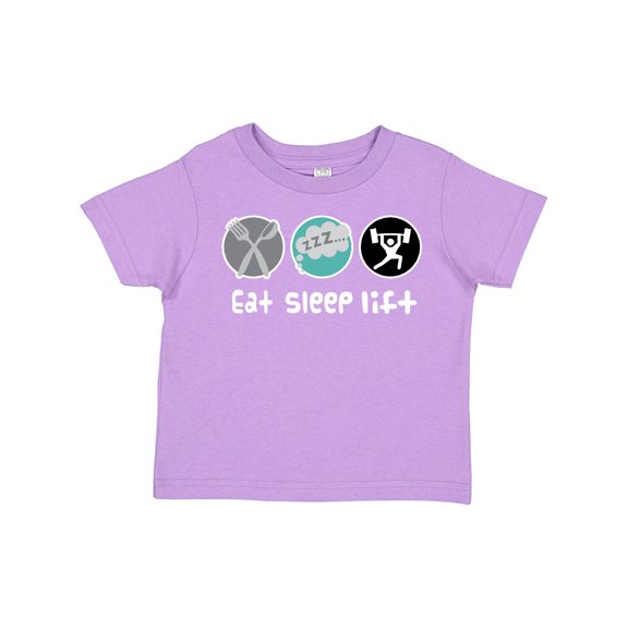 Inktastic Weightlifting Gift Eat Sleep Lift Sports Boys Toddler T-Shirt