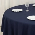 thumbnail image 6 of BalsaCircle Navy Blue 90" Cotton Blend Round Tablecloth Fabric Dining Table Cover Party Wedding Reception Birthday Catering Event Decorations, 6 of 8