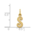 thumbnail image 4 of Designer 14K Yellow Gold 14Ky Casted Initial S Charm (Length=16) (Width=7) Made In United States -Jewelry By Sweet Pea Creations, 4 of 4
