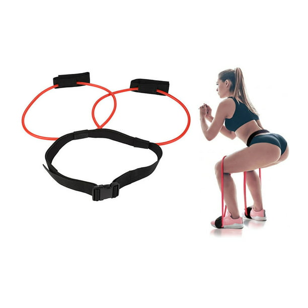 Women Booty Band Belt - Resistance Band Muscle Waist Belt - Adjustable  Workout Loop Ladies Elastic Muscles Trainer Fitness Body Glute Lifter  Exercise (Red + Black) 