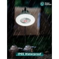 thumbnail image 6 of Portable Camping Fan with LED Lantern, USB Rechargeable Waterproof Tent Fan with Hanging Hook Magnet Survival Kits for Indoor Outdoor Hiking Car Office Desk Outdoor Emergency Power Outage, 6 of 7