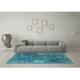 thumbnail image 3 of Ahgly Company Indoor Square Oriental Light Blue Industrial Area Rugs, 6' Square, 3 of 4