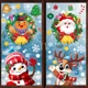 thumbnail image 2 of Pegatinas de cristal con forma de corona navideña de dibujos animados, hombre de jengibre, Papá Noel, muñeco de nieve, alce, decoración navideña 2025, 2 of 5