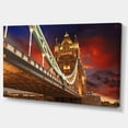 thumbnail image 2 of Famous Tower Bridge at Night - Modern Cityscape Canvas Art Print, 2 of 3