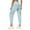 Sky Blue, variant on Amzcrzy Women Cargo Pants Fashion Baggy Solid Color Hiking Pants for Women Elastic Waist Drawstring Travel Trousers Casual Multi-Pockets Women's Pants White S