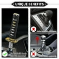 thumbnail image 3 of Kit de pomo de cambio de marchas Unique Bargains, 20 cm con 4 adaptadores para vehículos automáticos y manuales, negro y blanco, 3 of 7