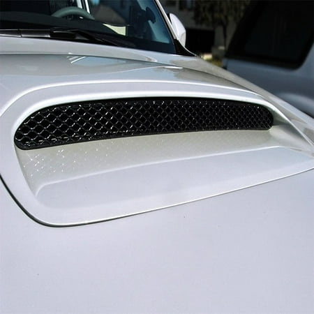 Steel Hood Scoops - GrillCraft SUB1728B MX Series Grille Hood Scoop Insert Steel Mesh Pattern Black Powder Coat Top Finish MX Series Grille Hood Scoop Insert