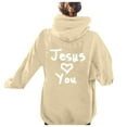 thumbnail image 2 of Jesus Hoodies for Women 2025 Long Sleeve Cute Y2K Christian Hoodie with Pockets Hooded Sweatshirt Pullover Tops, 2 of 5