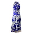 thumbnail image 5 of Gibobby Vestido largo casual de verano para mujer Vestido casual largo con cuello halter estampado de moda de verano para mujer(Azul,CH), 5 of 5