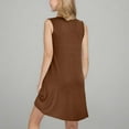 thumbnail image 6 of Cethrio Nightgowns for Girls, Sleeveless Soft Summer Pleated Front Sleep Dresses Brown Size 9-10 T, 6 of 6