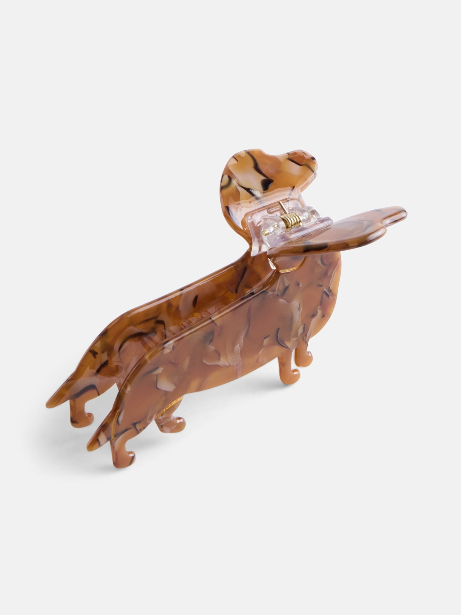 Free Assembly Women’s Dog Hair Claw Clip, Brown