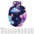 thumbnail image 2 of Dreamy Cosmic Cloudscape Men's Women Vintage 3D Hooded Sweatshirt - All-Season Loose Fit Streetwear, 2 of 6
