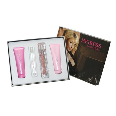 Heiress Paris Hilton 4 Pc. Gift Set ( Eau De Parfum Spray 3.4 Oz & 0.34 Oz + Shower Gel 3.0 Oz + Body Lotion 3.0 Oz