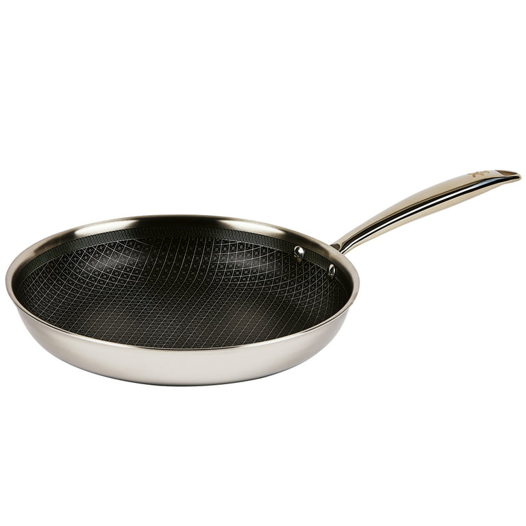 Copper Chef Titan Tri-Ply 8 inch Skillet Fry Pan with Lid, Stainless Steel,  Nonstick, Dishwasher Safe, Oven Safe 