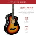 thumbnail image 4 of Best Choice Products 22-Fret Full-Size Acoustic Electric Bass Guitar, Vintage Sunburst, 4 of 7