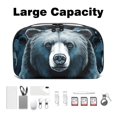 thumbnail image 3 of Bear Hard Drive Case - Waterproof Oxford Fabric Digital Bag for Cable Cord Organizer, Cable Box Organizer Small - 5.9x9.44x3.14 in, 3 of 6
