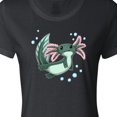thumbnail image 4 of Inktastic Cute Axolotl Swimming with Bubbles Women's T-Shirt, 4 of 5