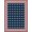 Red White Blue, Pattern 14, variant on ODIKA 8'x10' Washable Area Rug Non-Shedding, Easy Care, Patriotic Door Striped Motif Border Independence Welcome July Flowing Dynamic for King Size Bedroom Under Bed, Master Suite