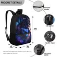 thumbnail image 3 of Jeiento Wolf Backpack and Lunch Bag Set for Boys Personalized Kids Bookbag Ages 6-8 8-12 Elementary Middle School Backpack Galaxy Sky Kids Schoolbag Pencil Case Lunchbag Set 3 In 1, 3 of 7