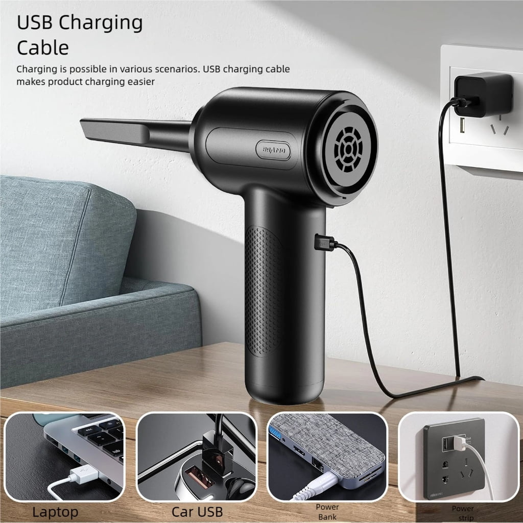 MOMOJIA Portable Air Dust CleanerW1re1essOperate Long Last Battery Cordless Air Duster